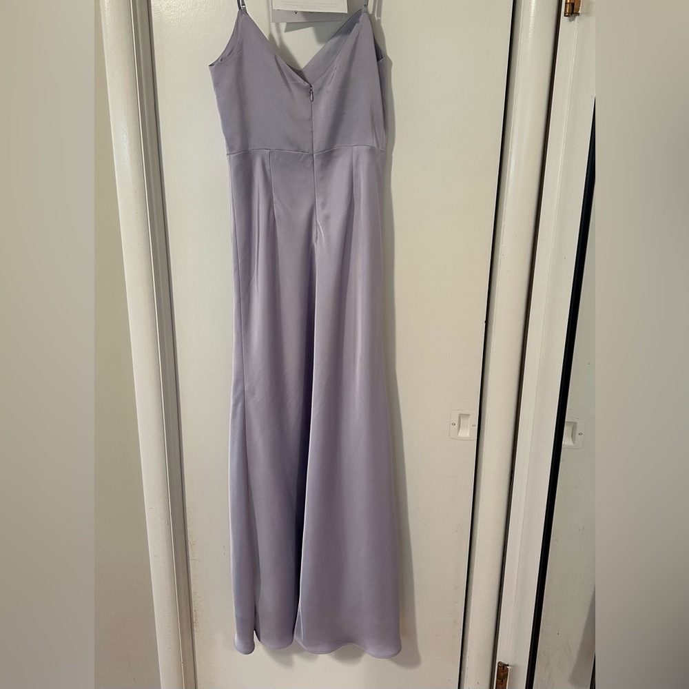 Birdy Grey Dusty Lilac Matte Satin Dress - Picture 4 of 7